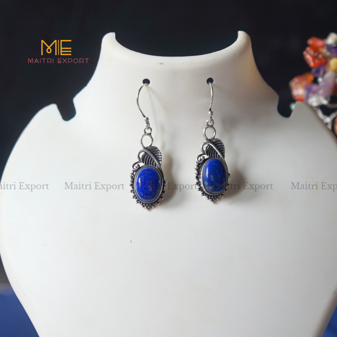 Hanging Gemstone crystal Earrings (2)-Maitri Export | Crystals Store