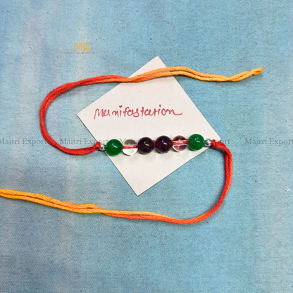 Natural crystal stone purposed rakhi-Maitri Export | Crystals Store