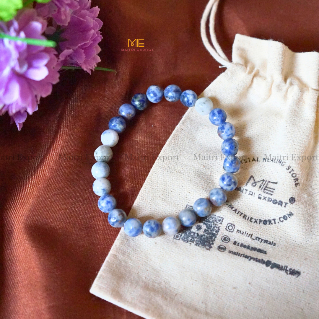 Sodalite Natural Crystal Healing Bracelet-Maitri Export | Crystals Store