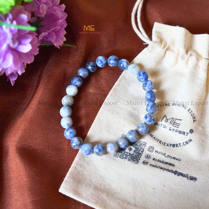 Sodalite Natural Crystal Healing Bracelet-Maitri Export | Crystals Store