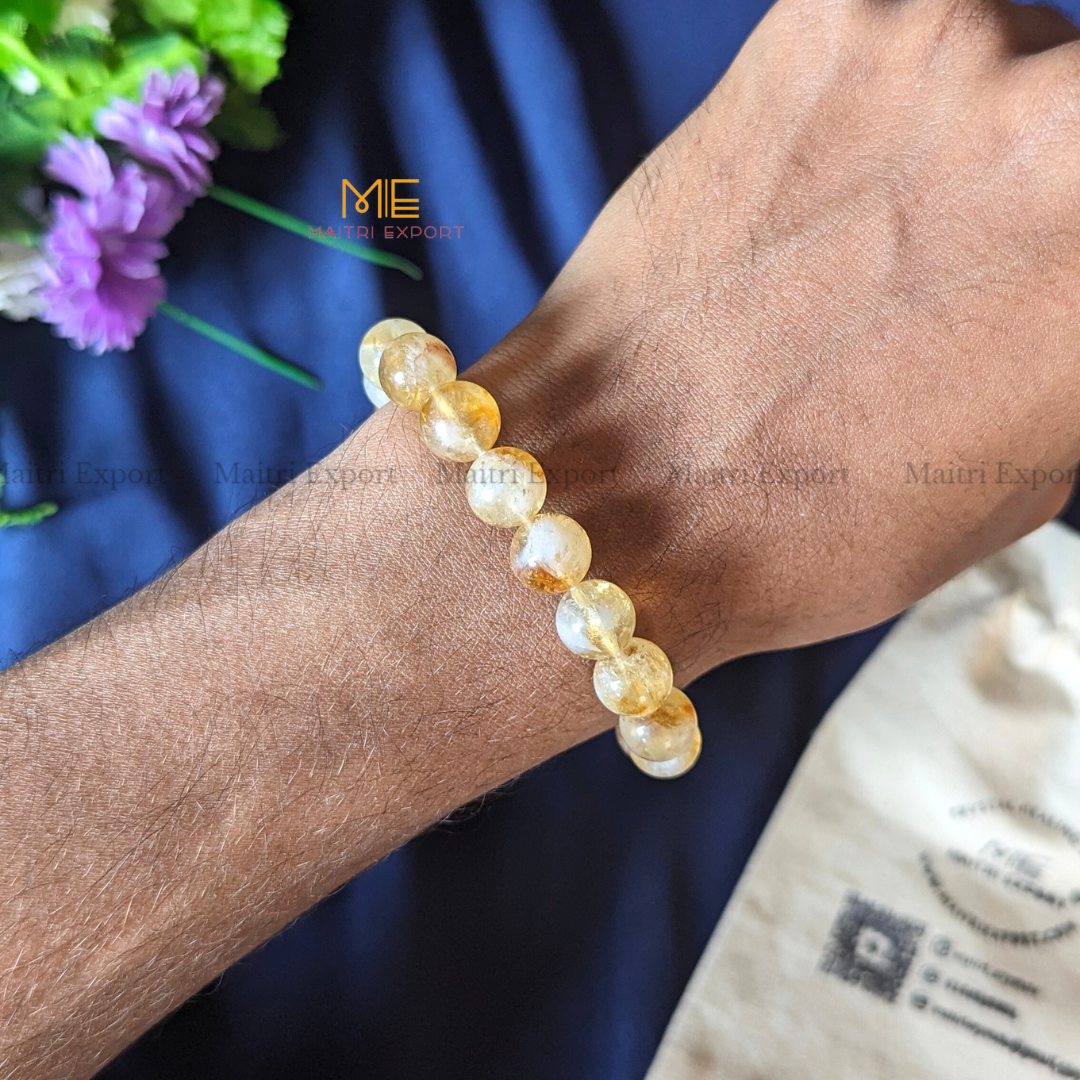 Natural Citrine Crystal Healing Bracelet-Maitri Export | Crystals Store