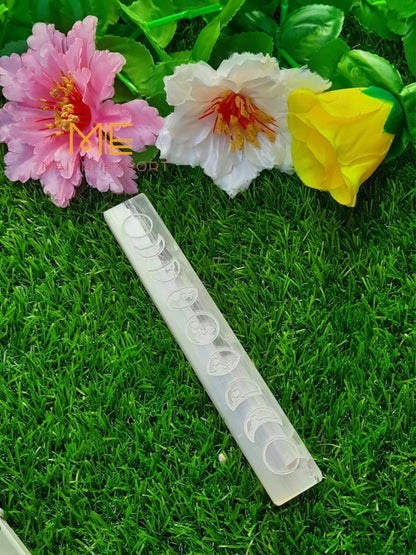 selenite plain and carved stick wands-Maitri Export | Crystals Store