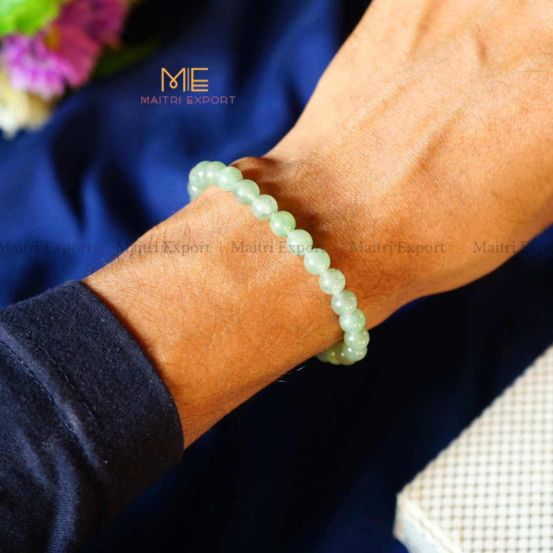 Green Aventurine Natural Crystal Healing Bracelet-Maitri Export | Crystals Store