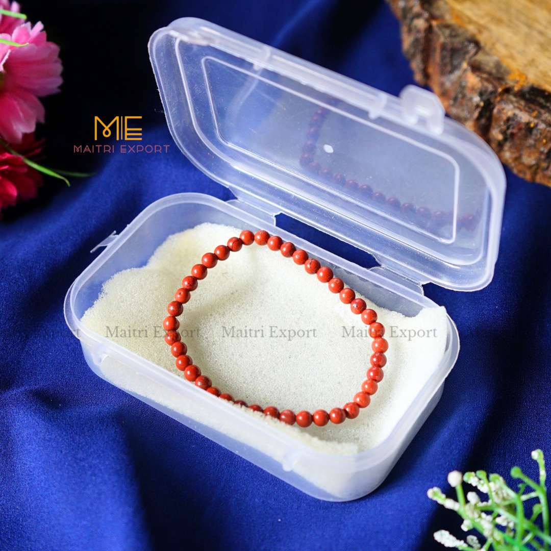 Red Jasper Natural Crystal Healing Bracelet-Maitri Export | Crystals Store