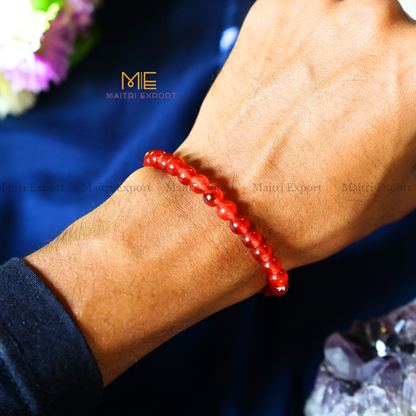 Red Onyx Natural Crystal Healing Bracelet-Maitri Export | Crystals Store