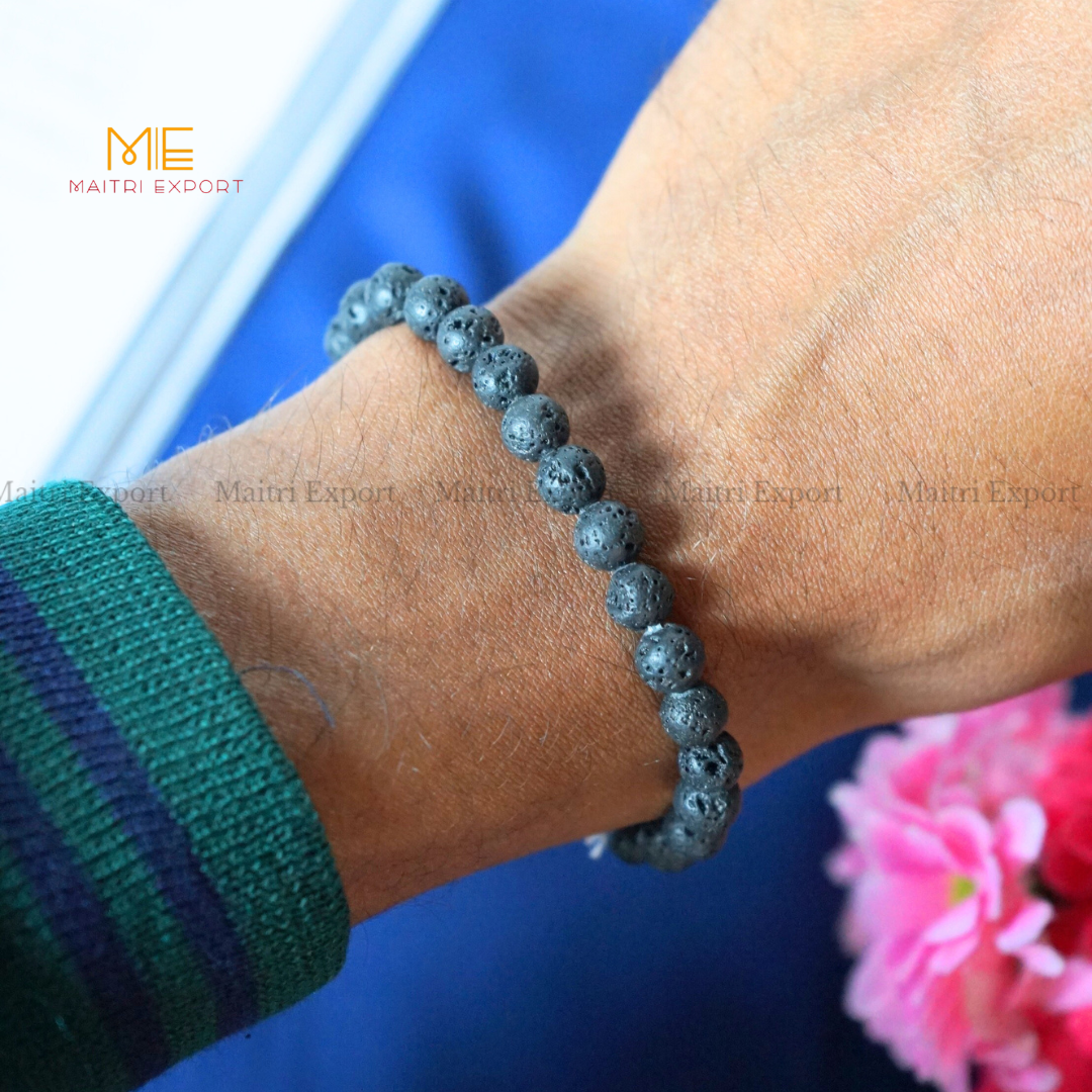 Lava Natural Crystal Healing Bracelet-Maitri Export | Crystals Store