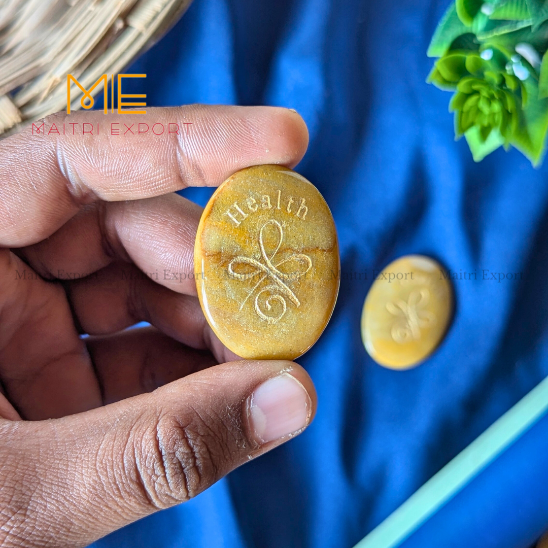 Yellow Aventurine Health Zibu Coin-Maitri Export | Crystals Store