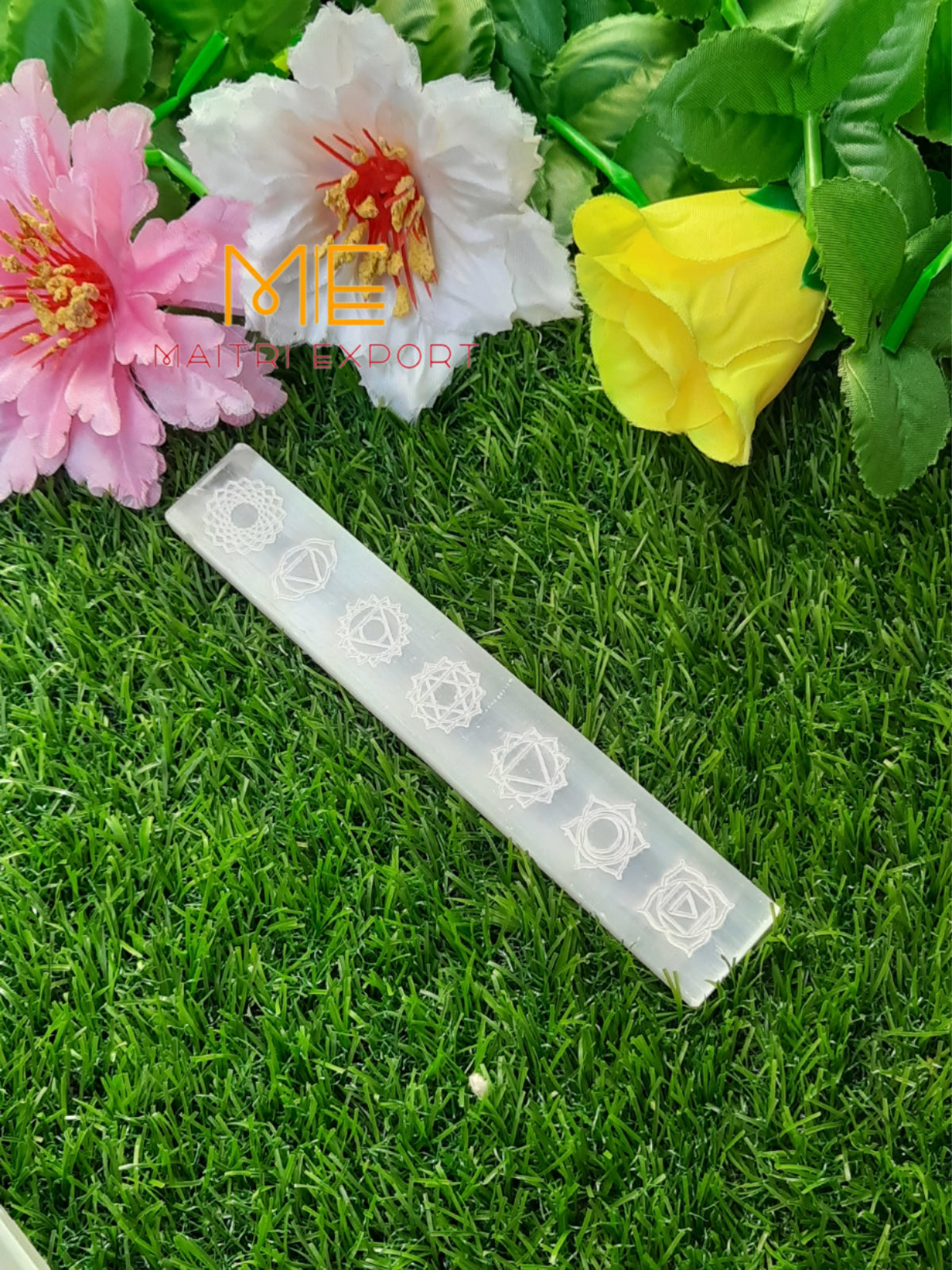 selenite plain and carved stick wands-Maitri Export | Crystals Store