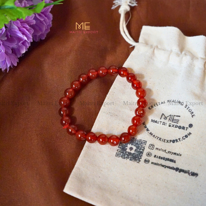 Red Onyx Natural Crystal Healing Bracelet-Maitri Export | Crystals Store