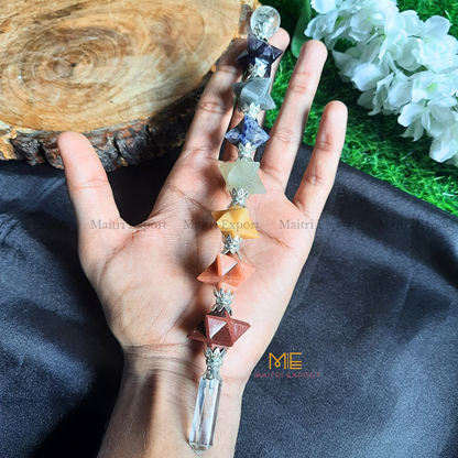 Natural 7 chakra stones stick Wand-Maitri Export | Crystals Store