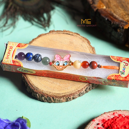 7 chakra stones with kids cartoon charms rakhi.-Maitri Export | Crystals Store