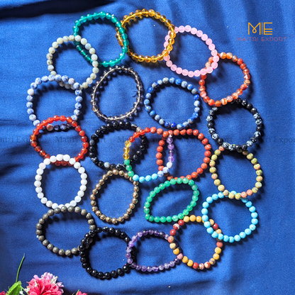 8mm faceted round beads stretchable bracelet.-Maitri Export | Crystals Store