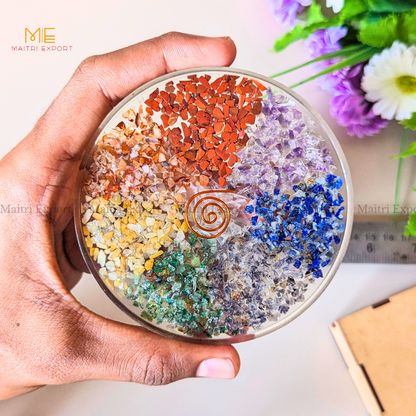 7 Chakra Orgone Coaster-Maitri Export | Crystals Store