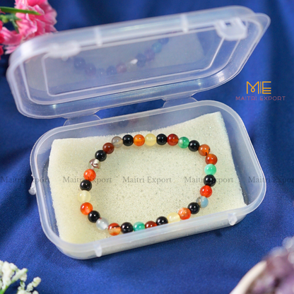 Multi Onyx Natural Crystal Healing Bracelet-Maitri Export | Crystals Store