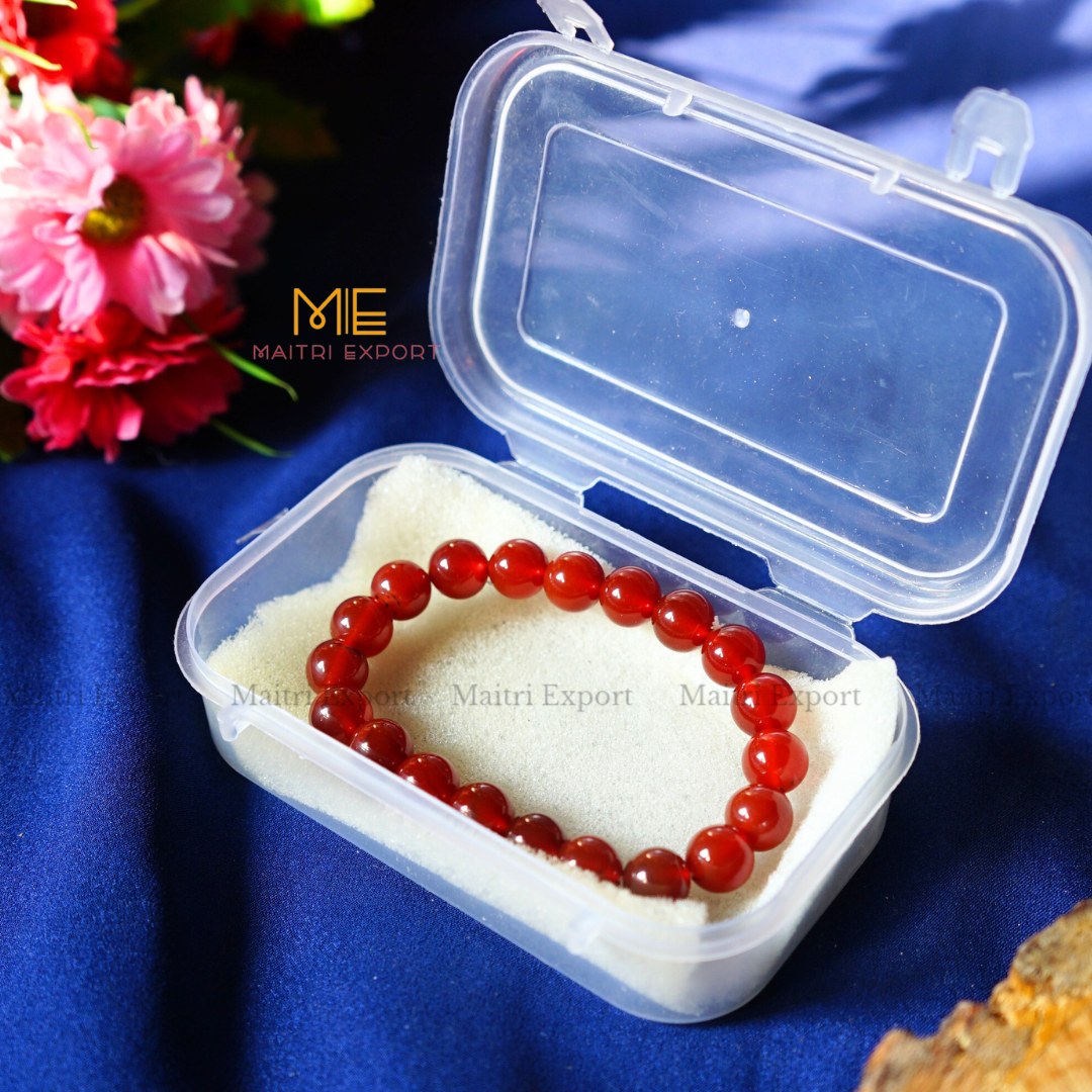 Red Onyx Natural Crystal Healing Bracelet-Maitri Export | Crystals Store