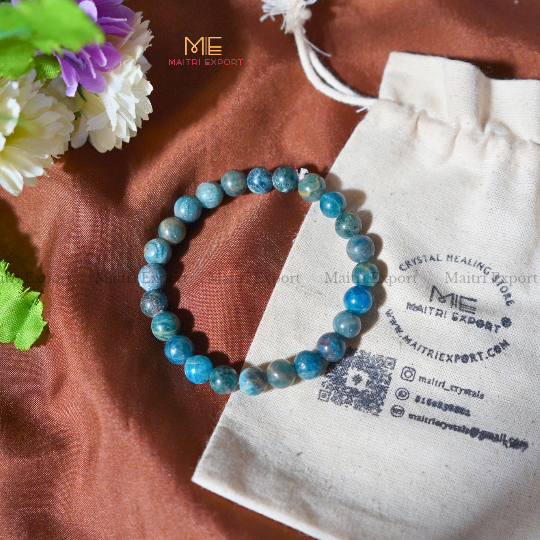 Apatite Natural Crystal Healing Bracelet-Maitri Export | Crystals Store