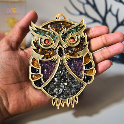 Owl Money magnet and 7 chakra Wall & Car Hanger-Maitri Export | Crystals Store