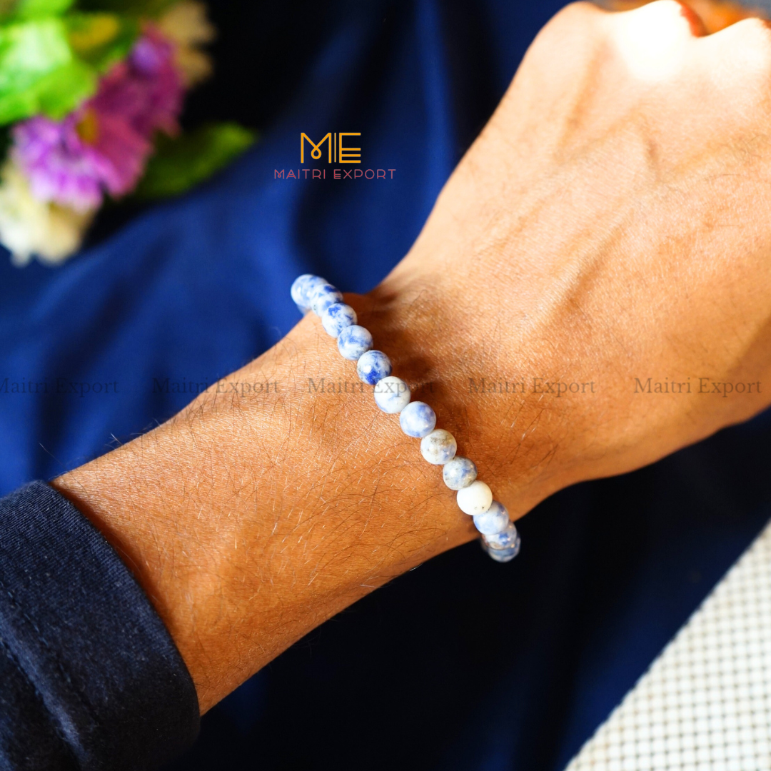 Sodalite Natural Crystal Healing Bracelet-Maitri Export | Crystals Store