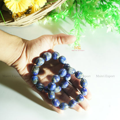 Tumbled crystal beads bracelets-Lapis Lazuli-Maitri Export | Crystals Store