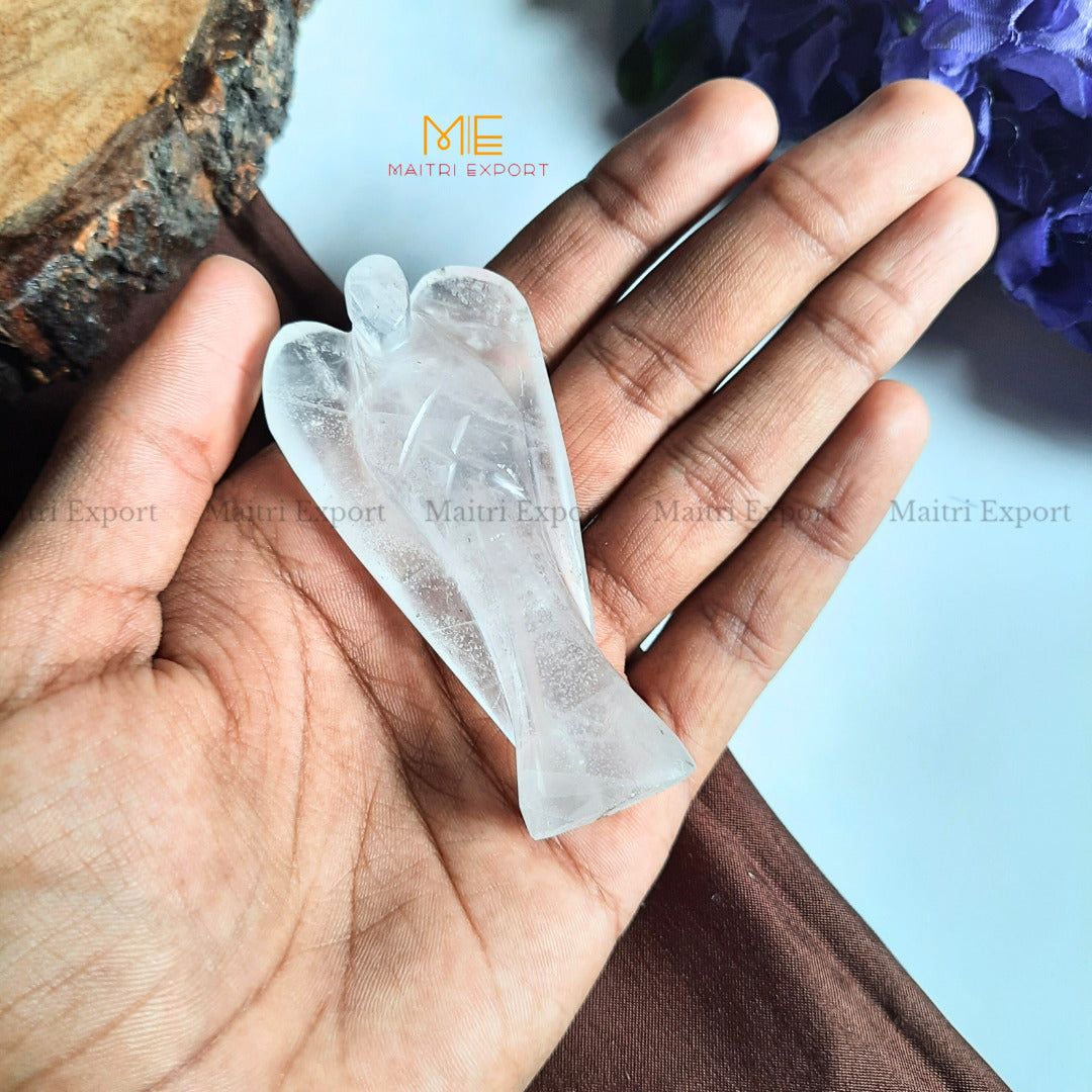 Crystal Guardian Angel ( 3 inch )-Clear quartz-Maitri Export | Crystals Store