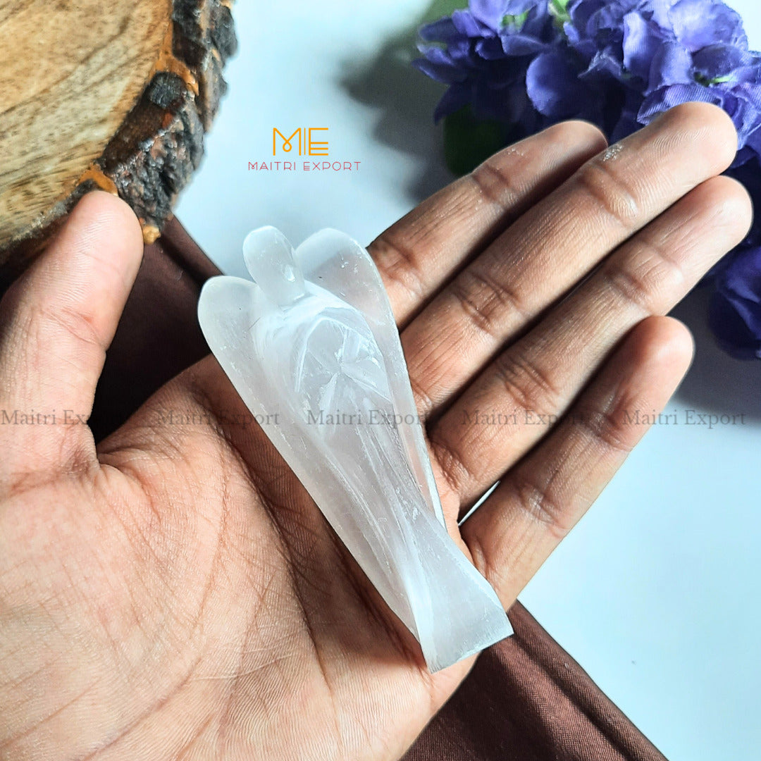 Crystal Guardian Angel ( 3 inch )-Selenite-Maitri Export | Crystals Store