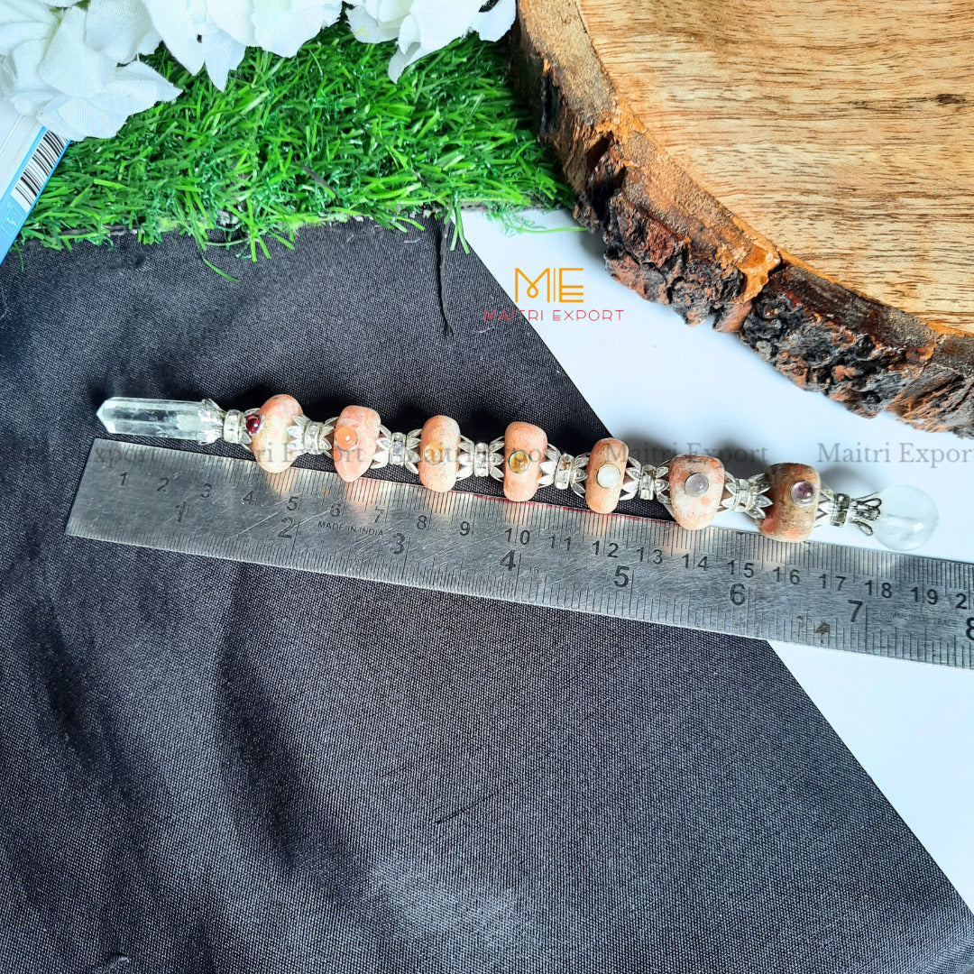 Natural stone tumble shaped stick wands-Sunstone-Maitri Export | Crystals Store