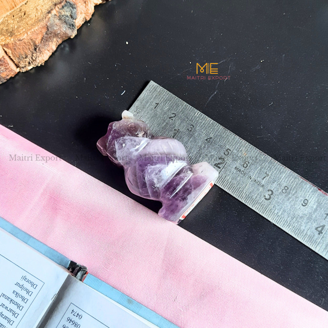 Natural Crystal Stones Owl Carving / Figurine-Amethyst-Maitri Export | Crystals Store