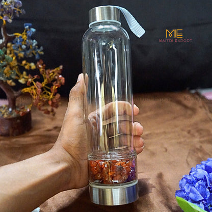 Crystal Elixir bottle with chips-Red Carnelian-Maitri Export | Crystals Store