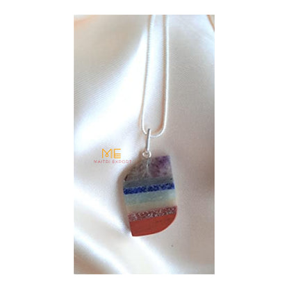 7 chakra bonded pendant.-Maitri Export | Crystals Store