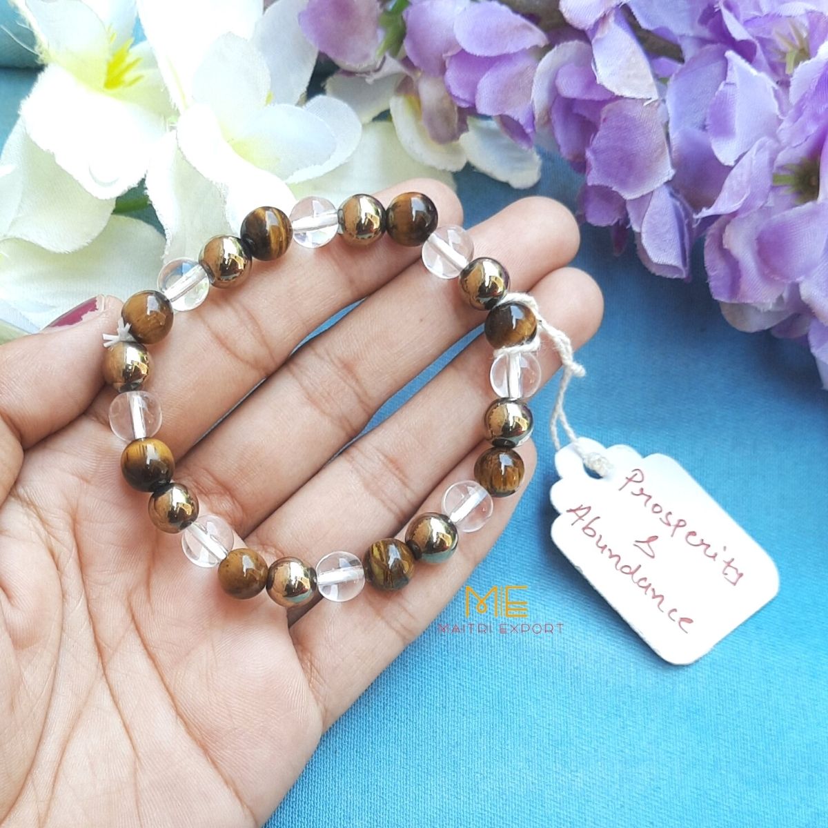 Different purpose based 8mm crystal bead bracelet-Prosperity & Abundance-Maitri Export | Crystals Store