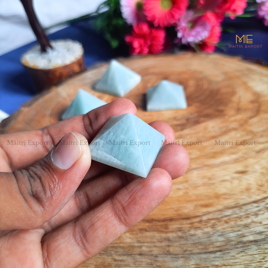 Natural different crystal stone pyramid ( Size: 1 inch )-Maitri Export | Crystals Store