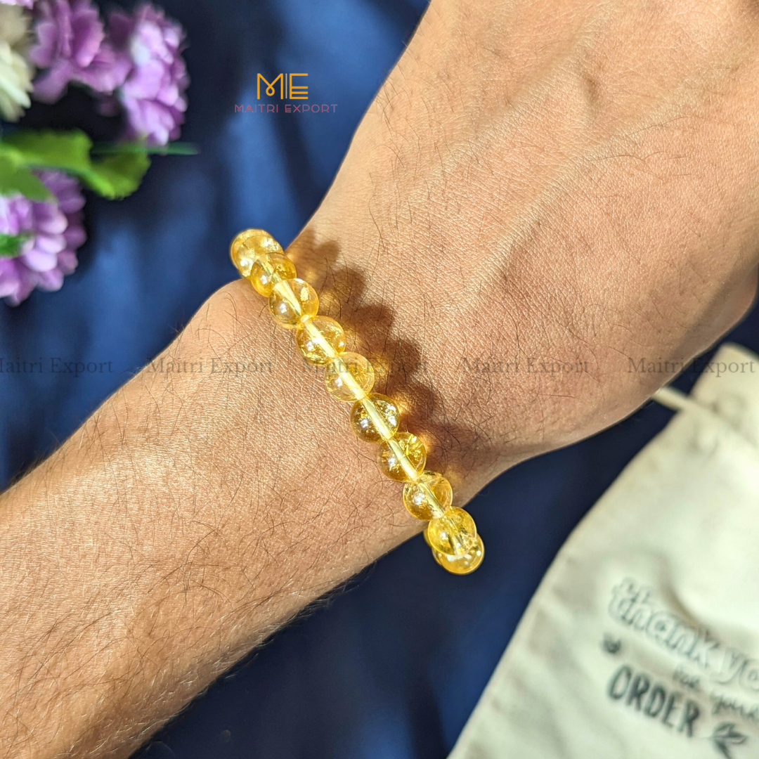 Citrine Natural Crystal Healing Bracelet-Maitri Export | Crystals Store