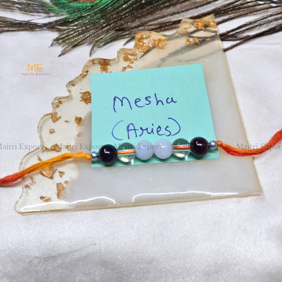 Natural crystal stone based zodiac sign rakhi-Maitri Export | Crystals Store