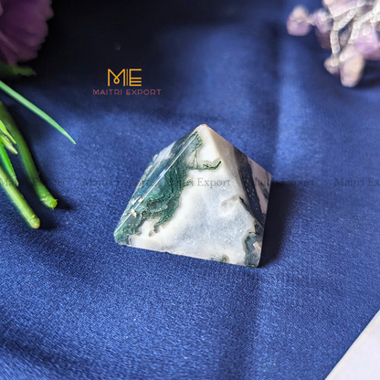 Natural different crystal stone pyramid ( Size: 1 inch )-Tree Agate-Maitri Export | Crystals Store