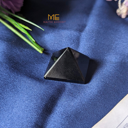 Natural different crystal stone pyramid ( Size: 1 inch )-Black tourmaline-Maitri Export | Crystals Store