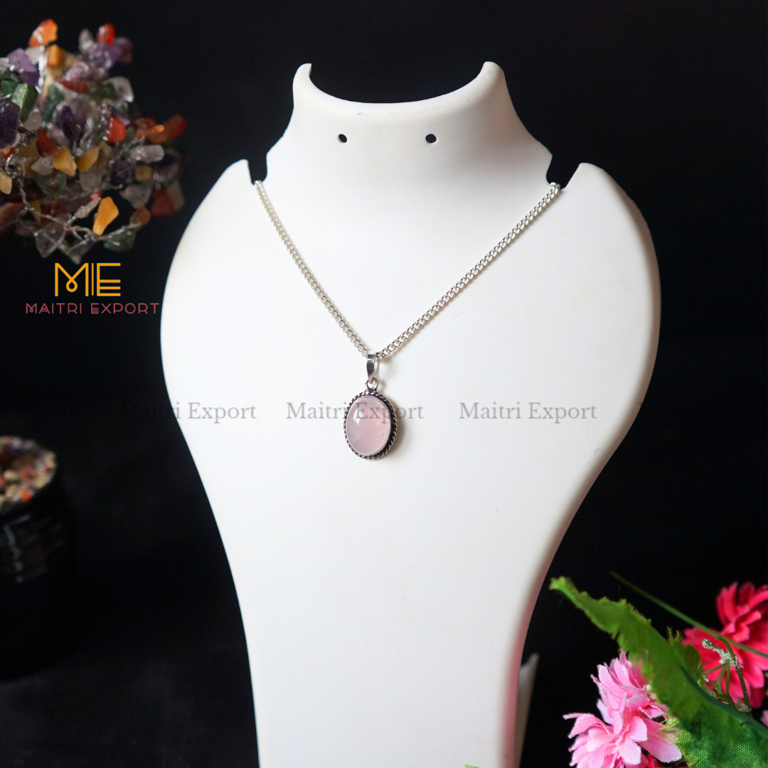 Natural Healing Crystal Gem Quality Oval Shaped Pendant-Maitri Export | Crystals Store