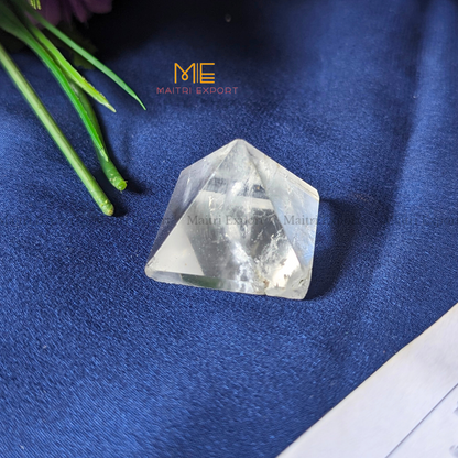 Natural different crystal stone pyramid ( Size: 1 inch )-Clear quartz-Maitri Export | Crystals Store