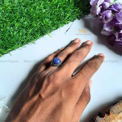 Round Gemstone crystal Adjustable rings-Maitri Export | Crystals Store