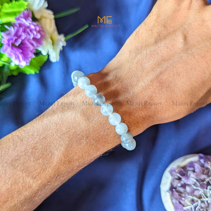 Cloudy Quartz 8mm Crystal Healing Bracelet-Maitri Export | Crystals Store