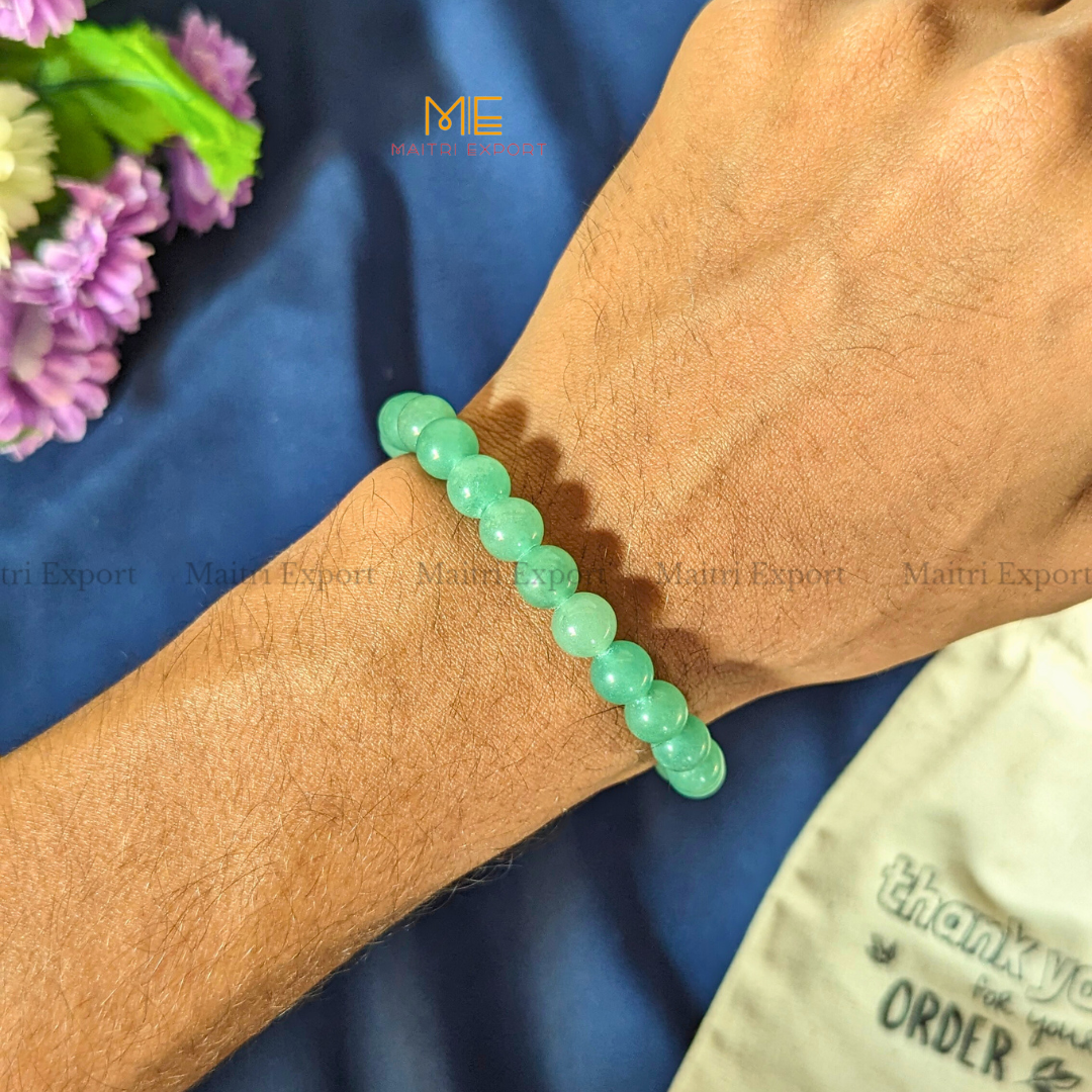 Green Aventurine Natural Crystal Healing Bracelet-Maitri Export | Crystals Store