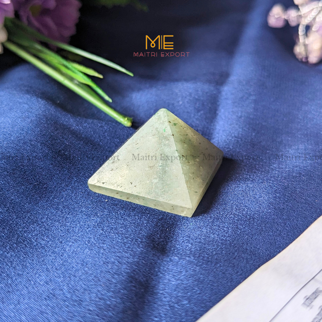 Natural different crystal stone pyramid ( Size: 1 inch )-Green aventurine-Maitri Export | Crystals Store