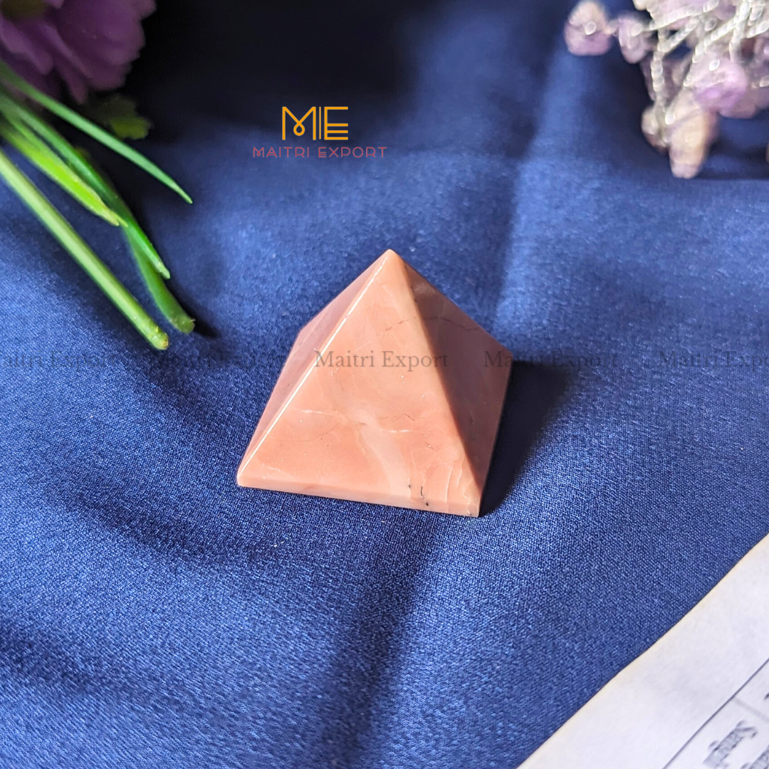 Natural different crystal stone pyramid ( Size: 1 inch )-Cherry Quartz-Maitri Export | Crystals Store