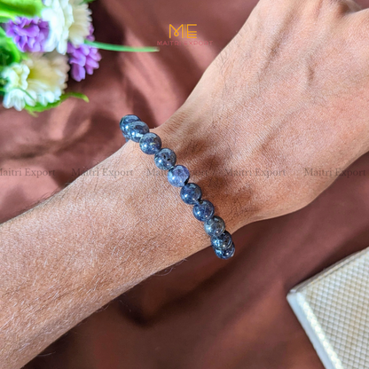 Iolite 8mm Natural Crystal Healing Bracelet-Maitri Export | Crystals Store