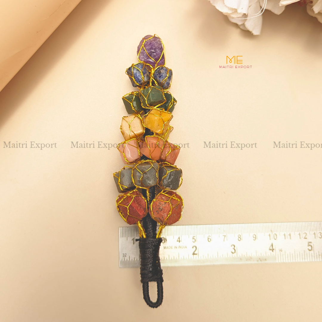 7 Chakra Raw stones Hanger-Maitri Export | Crystals Store