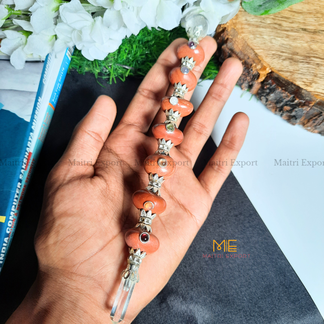 Natural stone tumble shaped stick wands-Maitri Export | Crystals Store