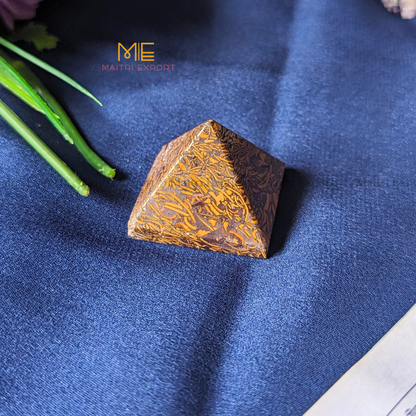 Natural different crystal stone pyramid ( Size: 1 inch )-Calligraphy Jasper-Maitri Export | Crystals Store