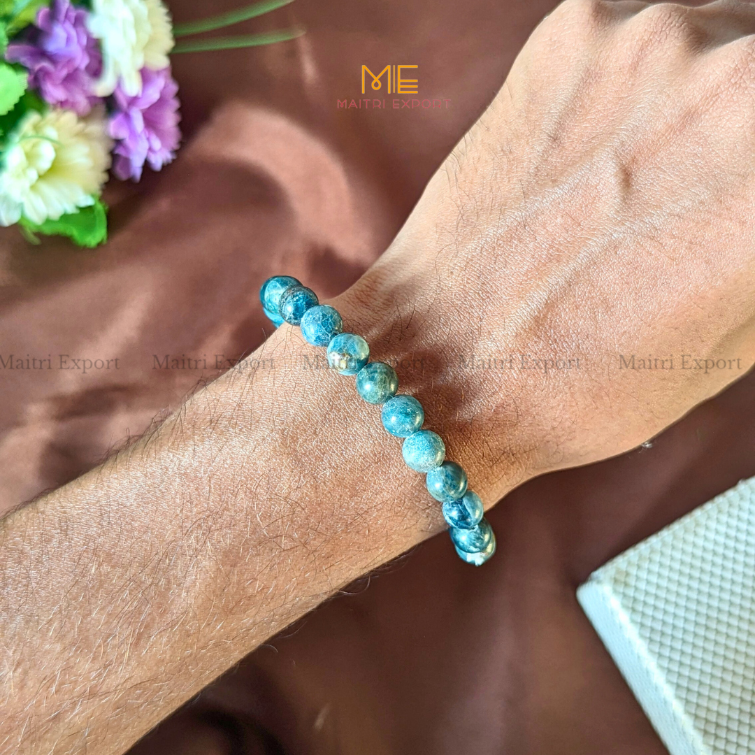 Apatite Natural Crystal Healing Bracelet-Maitri Export | Crystals Store