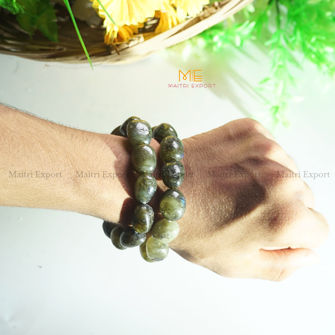 Tumbled crystal beads bracelets-Maitri Export | Crystals Store