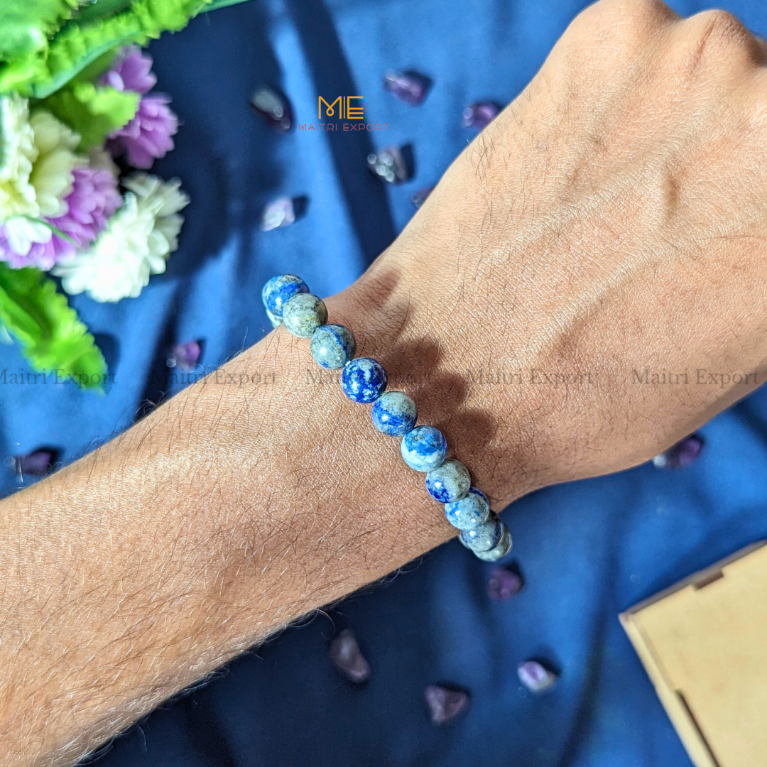 Lapis Lazuli Natural Crystal Healing Bracelet-Maitri Export | Crystals Store