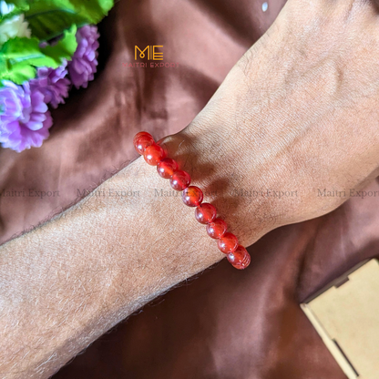 Red Onyx Natural Crystal Healing Bracelet-Maitri Export | Crystals Store